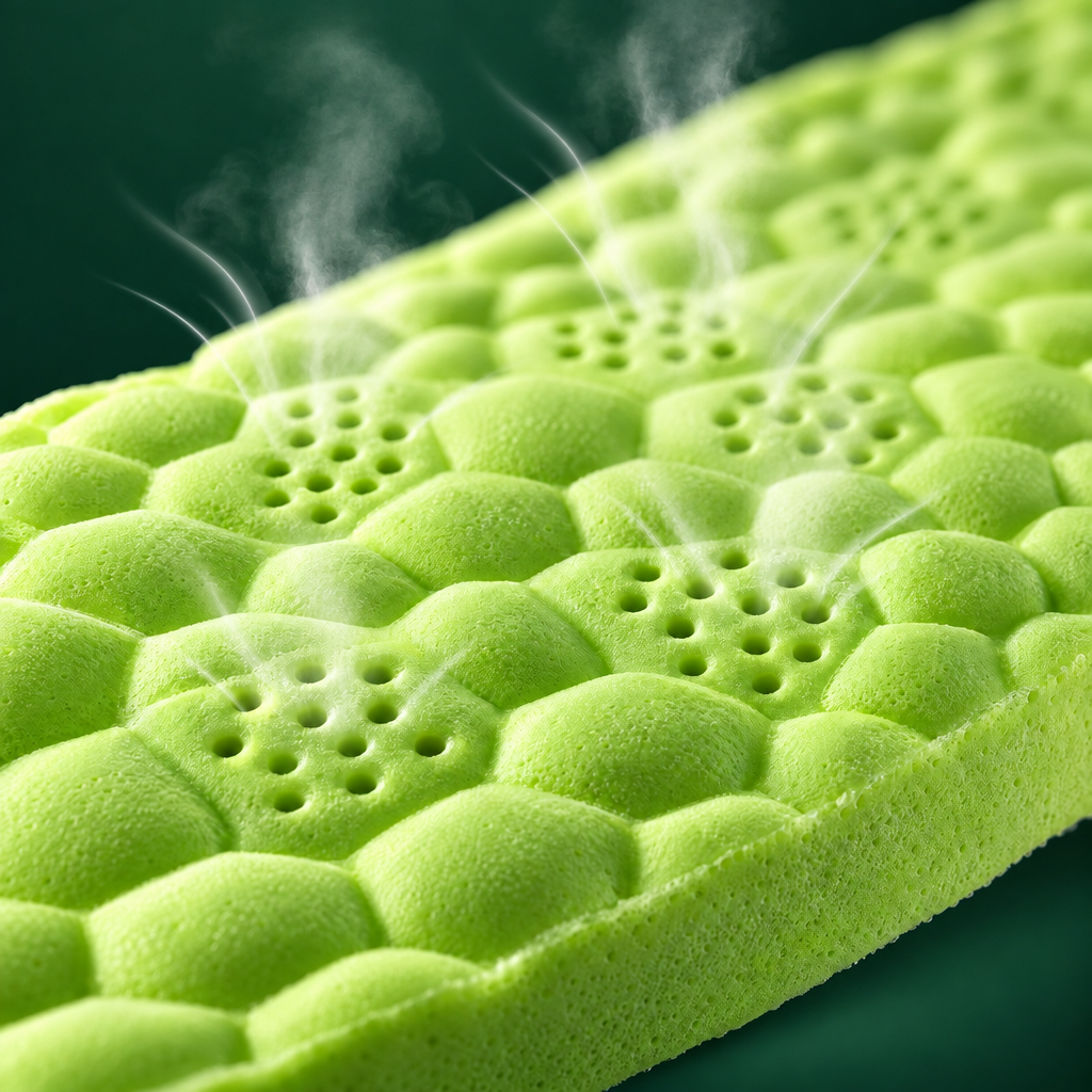 EMPOFIT insole foam with air flowing through the ventilation holes